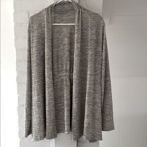 Grayish  Open Front Women's Sweater
